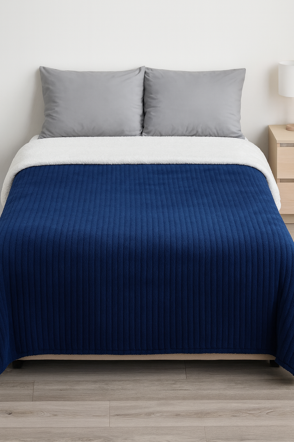 400071 Κουβέρτα Fleece Υπέρδιπλη 220x240 Cosmin Venturi Quilt Blue - Image 1