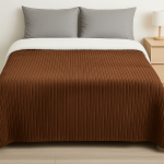 Κουβέρτα Fleece Υπέρδιπλη 220x240 Cosmin  Venturi Quilt Brown