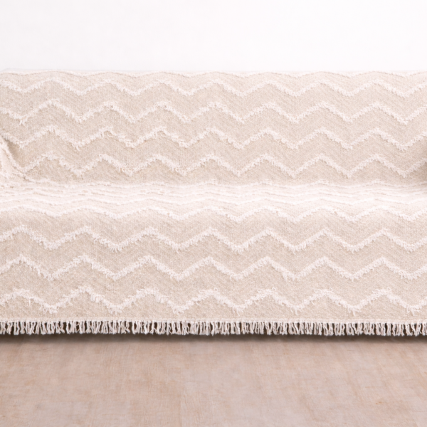 Σετ Ριχτάρια 3 Τεμαχίων (180x300+180x250+180x200) Cosmin Chenille Beige Waves