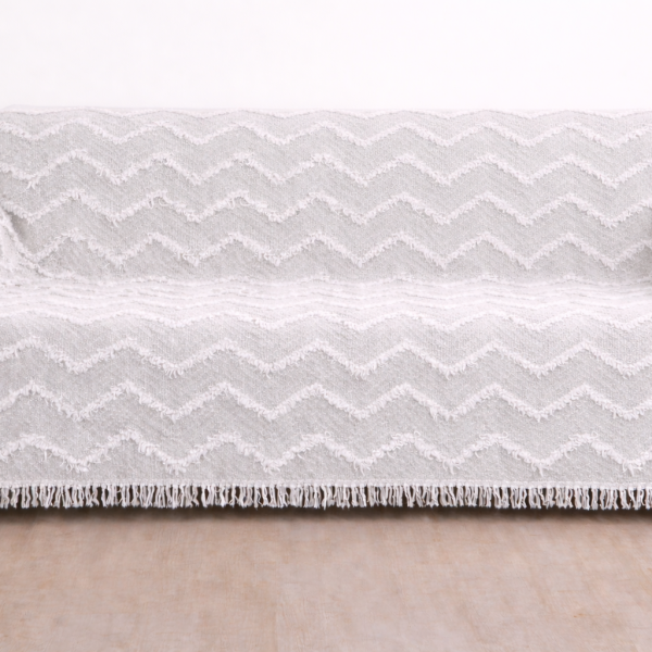 Σετ Ριχτάρια 3 Τεμαχίων (180x300+180x250+180x200) Cosmin Chenille Grey Waves