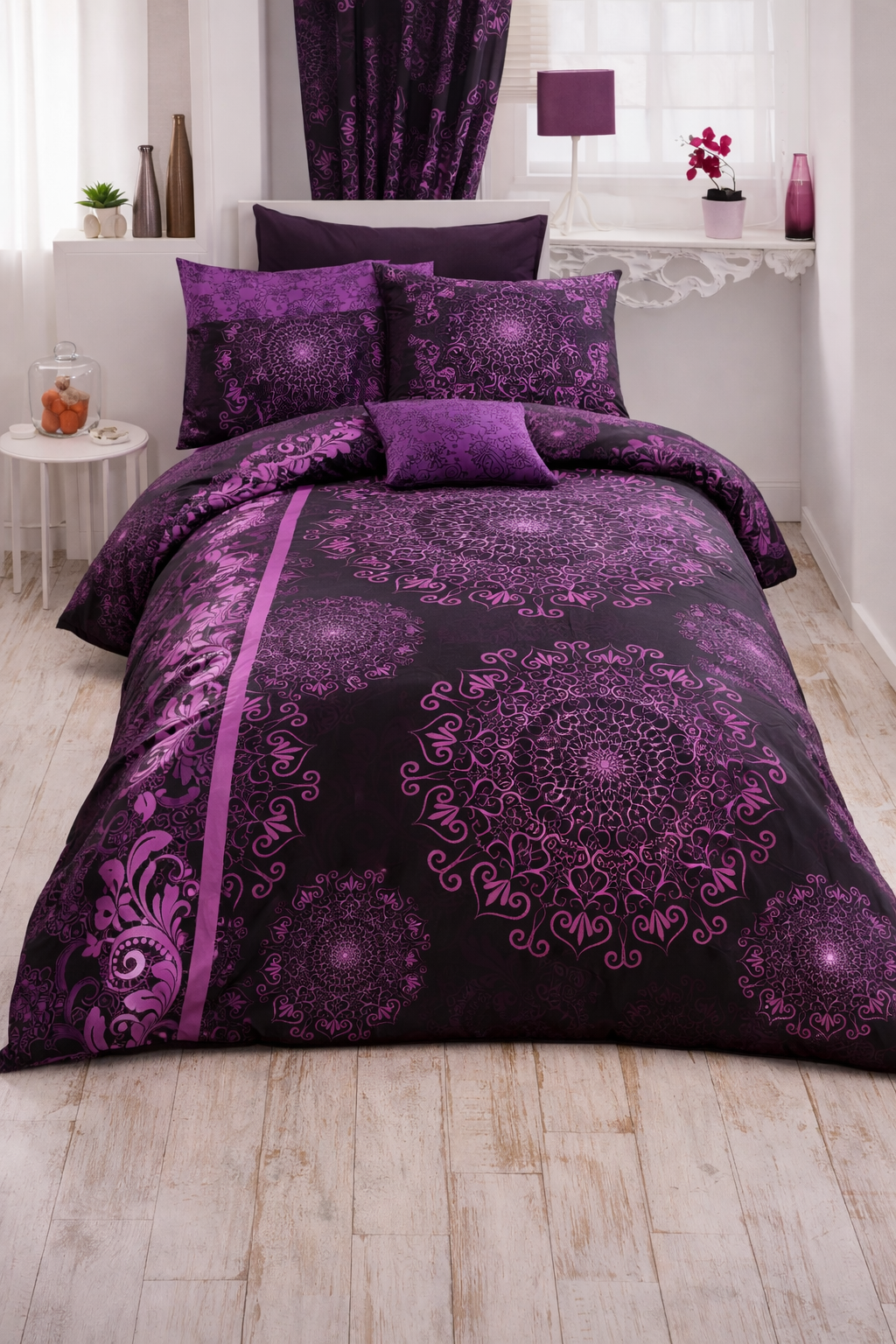 4000758 Σετ Σεντόνια Ημίδιπλα 160x240 Cosmin Luna A Purple - Image 1