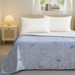 Κουβέρτα Παιδική Φωσφοριζέ Ημίπλη160x220 Cosmin Blue Planets