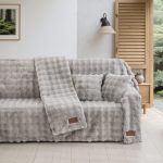 Γούνινο Ριχτάρι Μονοθέσιου (180x160) Cosmin Soft Aura Grey