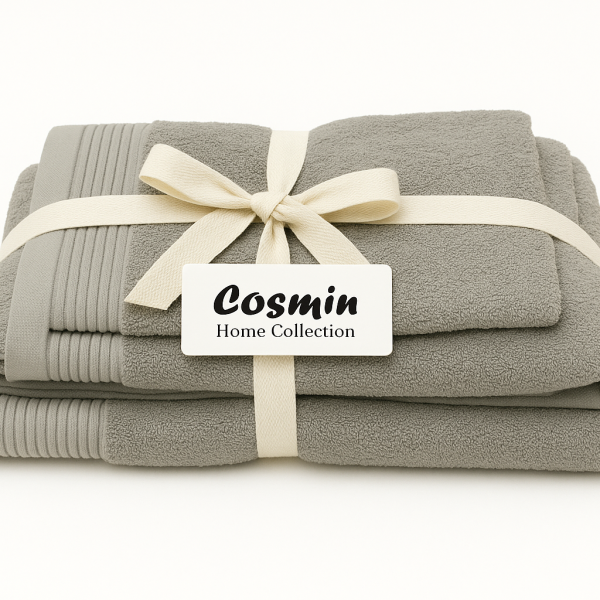 Σετ Πετσέτες 3 Τεμαχίων Cosmin Serenity II Light Grey