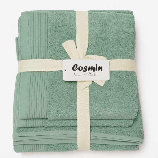 Σετ Πετσέτες 3 Τεμαχίων Cosmin Serenity II Mint