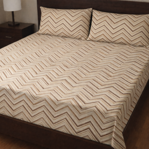 Σετ Σεντόνια Υπέρδιπλα 240x270 Cosmin Royal Wave Beige