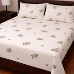Σετ Σεντόνια Υπέρδιπλα 240x270 Cosmin Eldi Flannel White Flowers