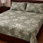 Σετ Σεντόνια Υπέρδιπλα 240x270 Cosmin Eldi Flannel Green Flowers
