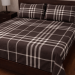 Σετ Σεντόνια Υπέρδιπλα 240x270 Cosmin Eldi Flannel Stripe Brown