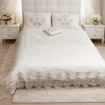 Σετ Νυφικό Κουβερλί Υπέρδιπλα 260x260 Cosmin Bridal White