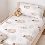 Σετ Παιδικά Σεντόνια Ημίδιπλα 165x270 Cosmin Beige Balloon