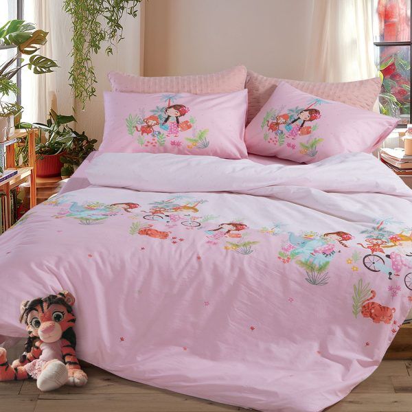 Σετ Σεντόνια Μονά Παιδικά 170×260 Nef Nef Welcome To India Lilac