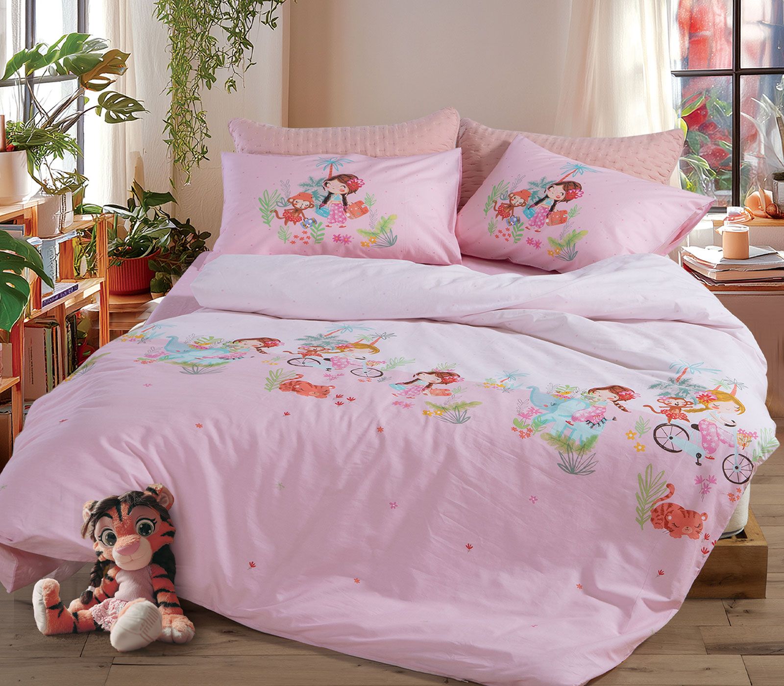 5205495632131 Σετ Σεντόνια Μονά Παιδικά 170×260 Nef Nef Welcome To India Lilac - Image 1