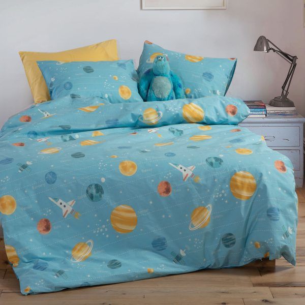 Σετ Σεντόνια Μονά Παιδικά 170×260 Nef Nef This Is My Galaxy Blue