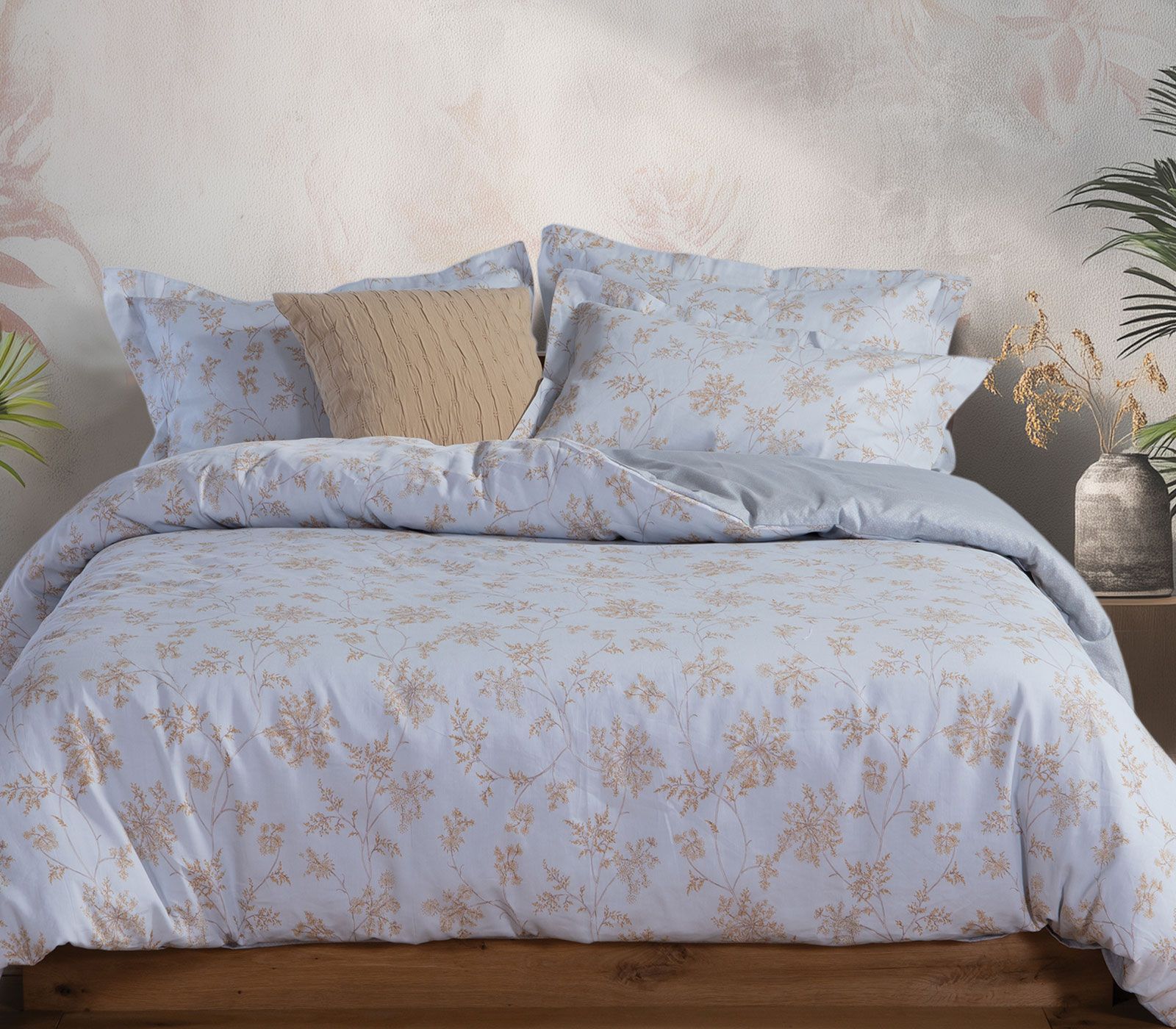 5205495632308 Σετ Σεντόνια Υπέρδιπλα 240×270 Nef Nef Foxy Silver-Blue - Image 1