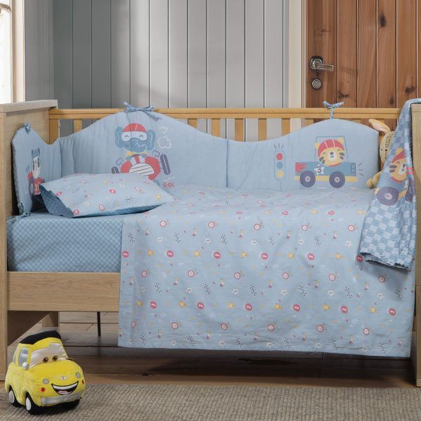 Σετ Σεντόνια Κούνιας 120×170 Nef Nef Super Boy Blue