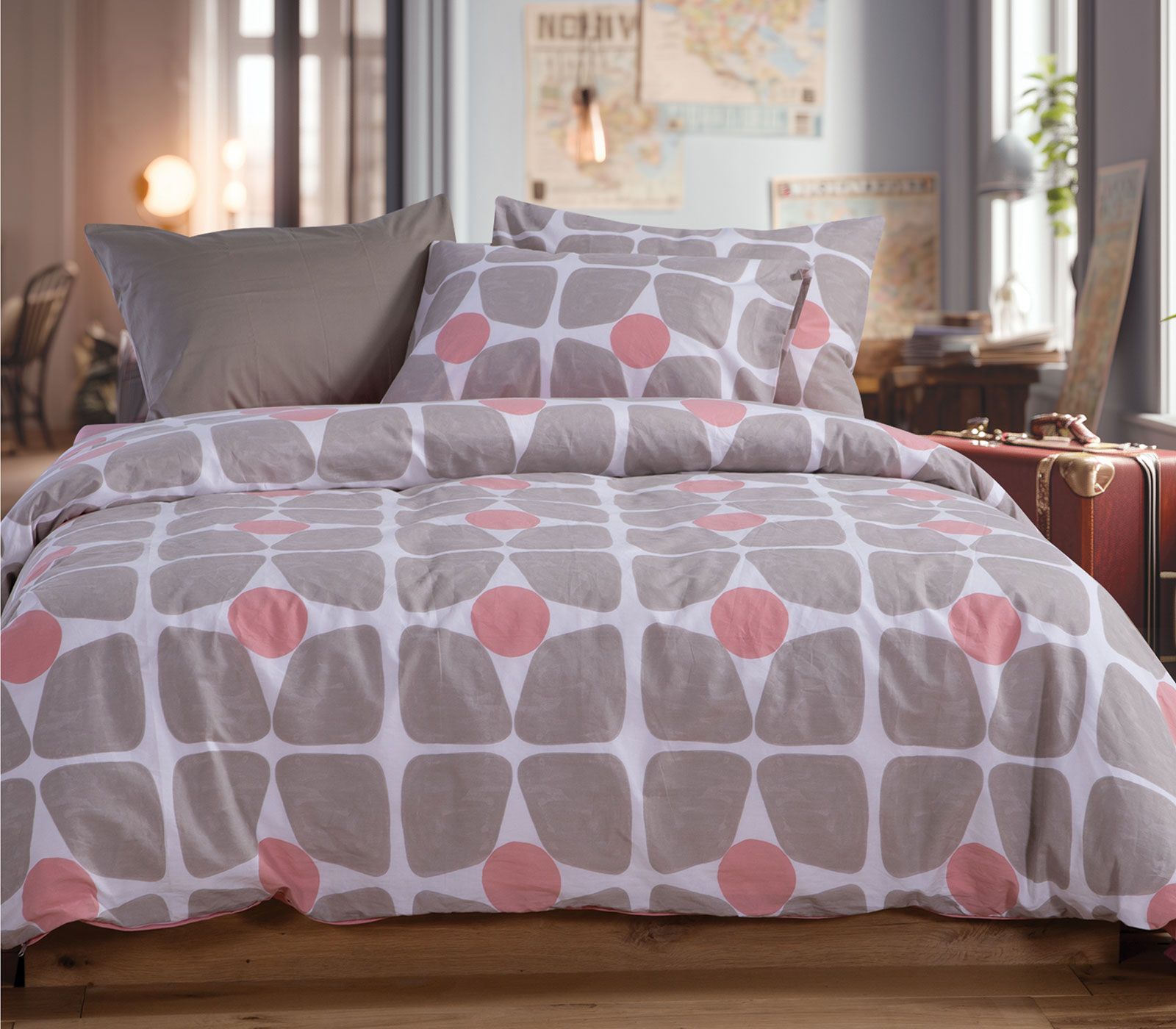5205495632940 Σετ Σεντόνια Υπέρδιπλα 240×270 Nef Nef Casual Coreo Beige - Image 1