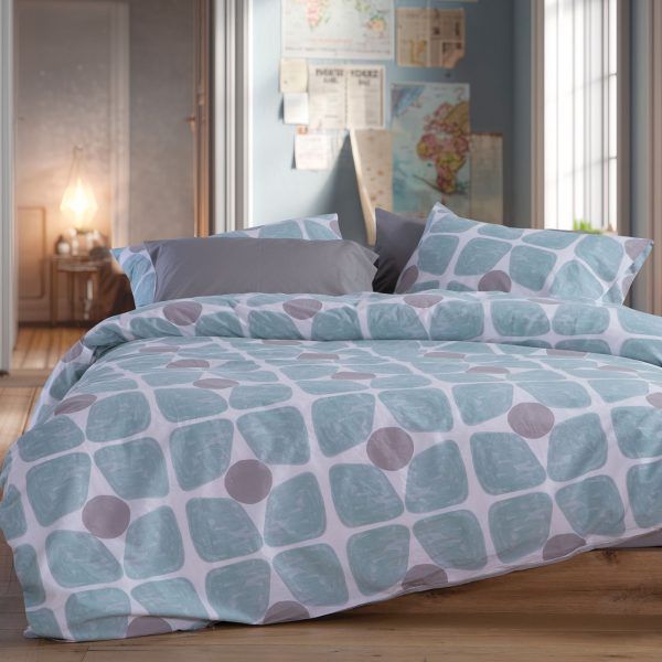 Σετ Σεντόνια Υπέρδιπλα Με Λάστιχο 160×200+35 Nef Nef Casual Coreo Aqua