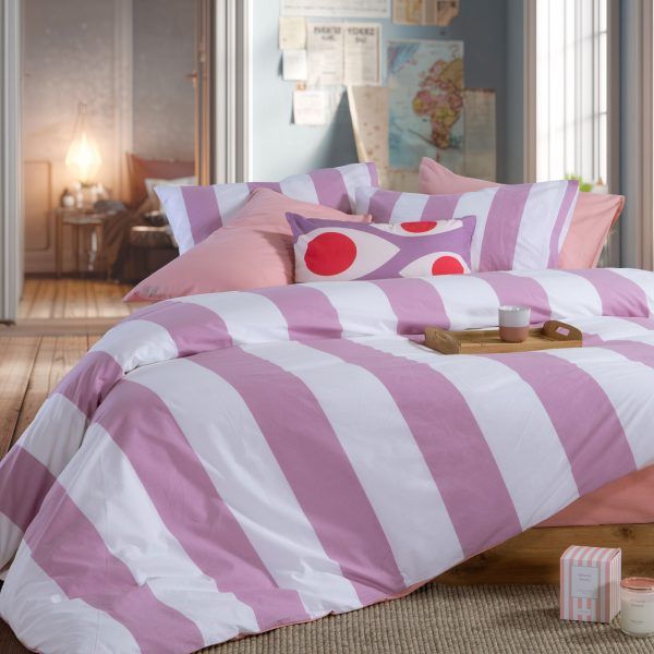 Σετ Σεντόνια Υπέρδιπλα Με Λάστιχο 160×200+35 Nef Nef Casual Vertia Mauve