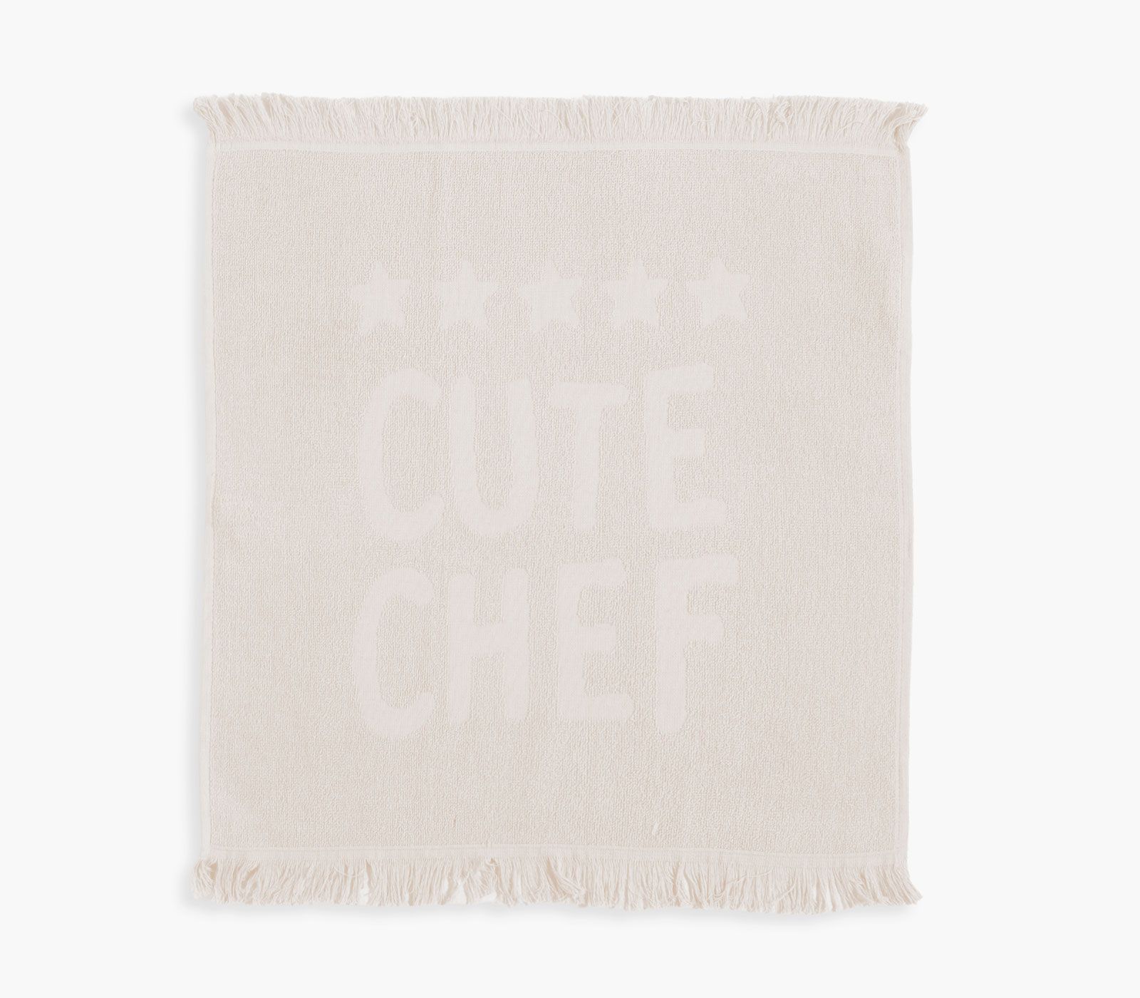 5205495633480 Πετσέτα Κουζίνας Φροτέ 50×50 Nef Nef Chef Was Cute Ecru - Image 1