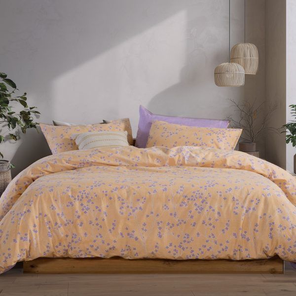 Σετ Σεντόνια King Size Με Λάστιχο 180×200+35 Nef Nef Floriva Yellow