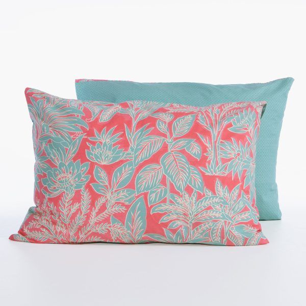 Μαξιλαροθήκη 52×72 Nef Nef Charisma Green-Coral