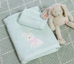Σετ Πετσέτες Παιδικές 2 Τεμαχίων Nef Nef Pic Nic Together Milky-Green