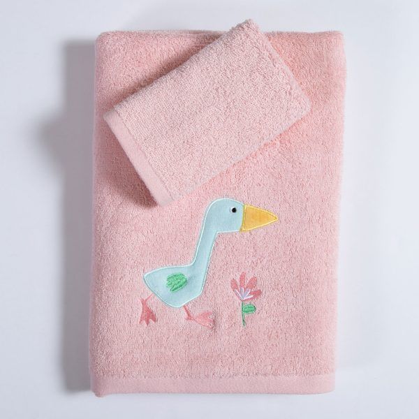 Σετ Πετσέτες Παιδικές 2 Τεμαχίων Nef Nef Spring Happiness Pink