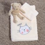 Σετ Πετσέτες Παιδικές 2 Τεμαχίων Nef Nef Cat Life Ecru