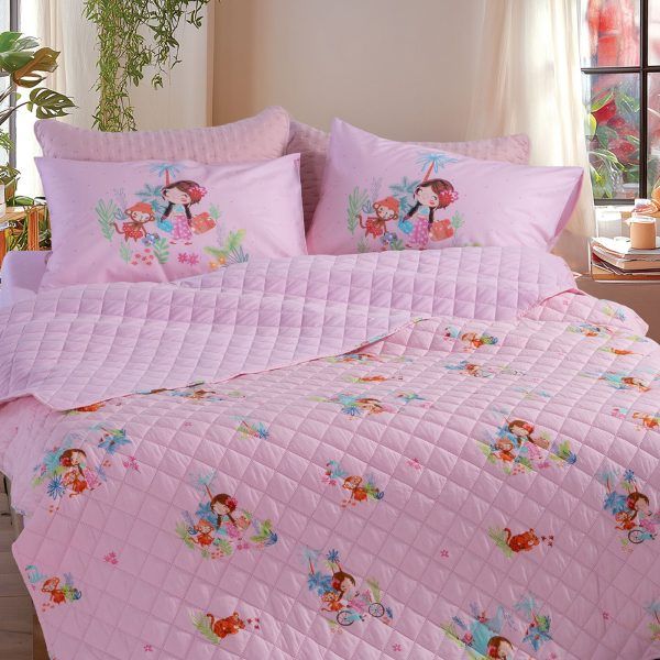 Κουβερλί Μονό 180×240 Nef Nef Welcome To India Pink