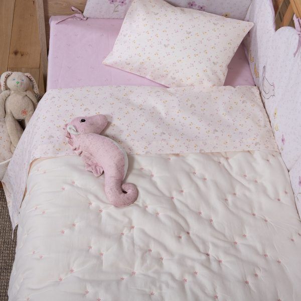 Κουβερλί Κούνιας 110×150 Nef Nef Special Flower Ecru