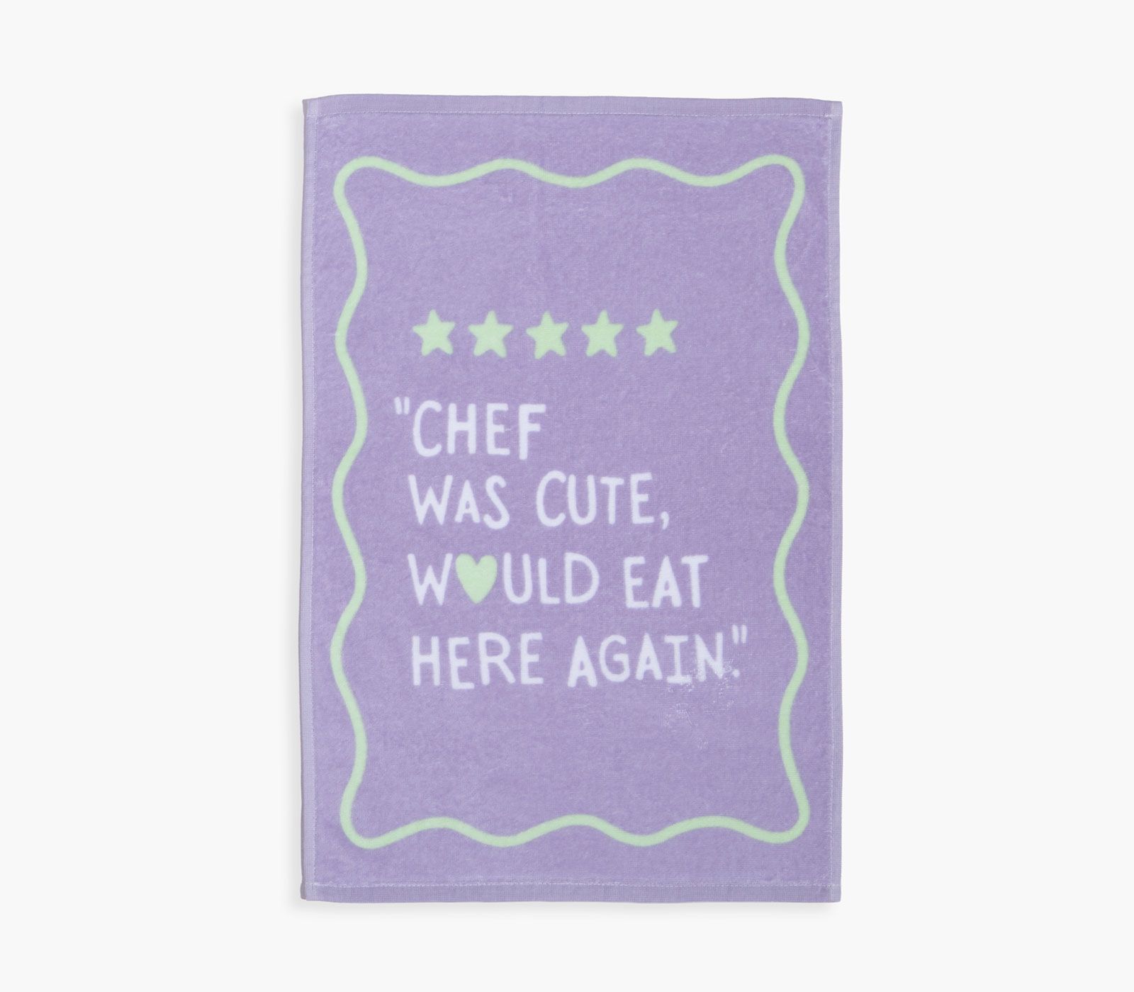 5205495636917 Ποτηρόπανο Βελουτέ 40×60 Nef Nef Chef Was Cute Mauve - Image 1