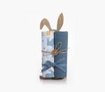 Ξύλινος Λαγός με Ποτηρόπανα 40x70 Nef Nef Hare White-Blue