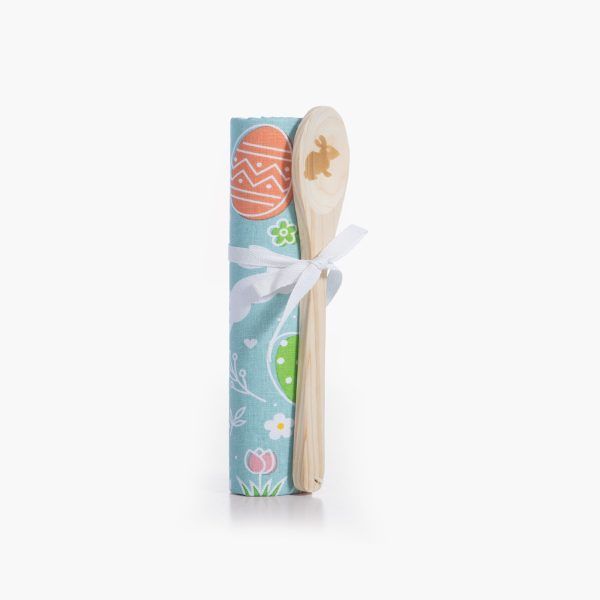 Ποτηρόπανο 40x70 Με Ξυλινη Κουτάλα Nef Nef Bunny Aqua