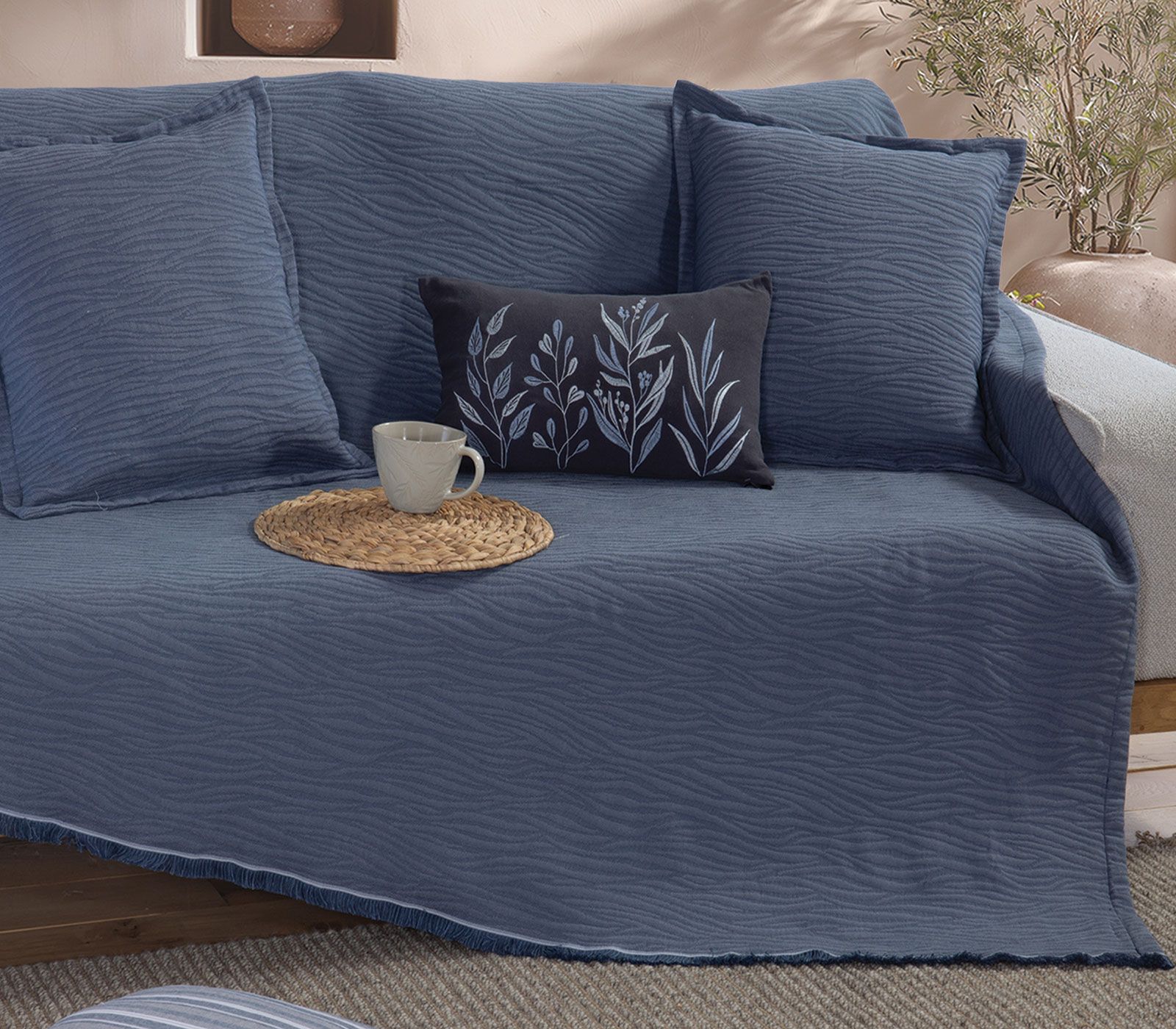 5205495643687 Ριχτάρι Τριθέσιος 170×300 Nef Nef Zebra Denim - Image 1