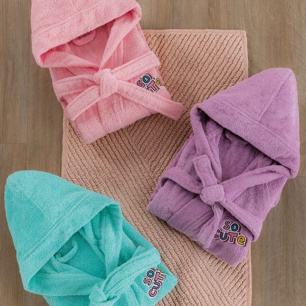 Μπουρνούζι με Κουκούλα Kids Bath CUTE LILAC 4-6 Μωβ Palamaiki