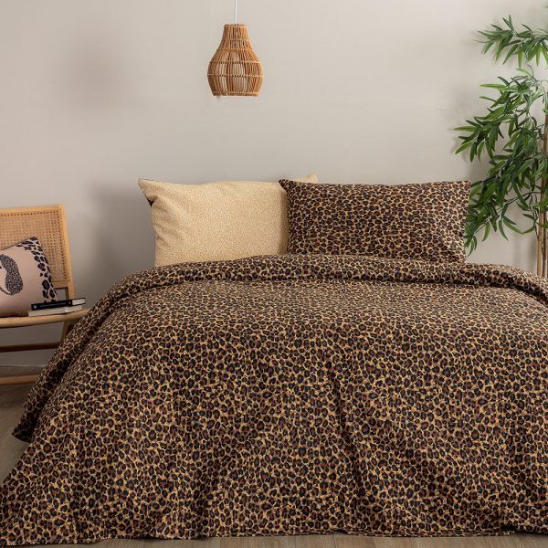Σετ King Size Σεντόνια Fashion Life 280x265 FL6299 Καφέ Palamaiki