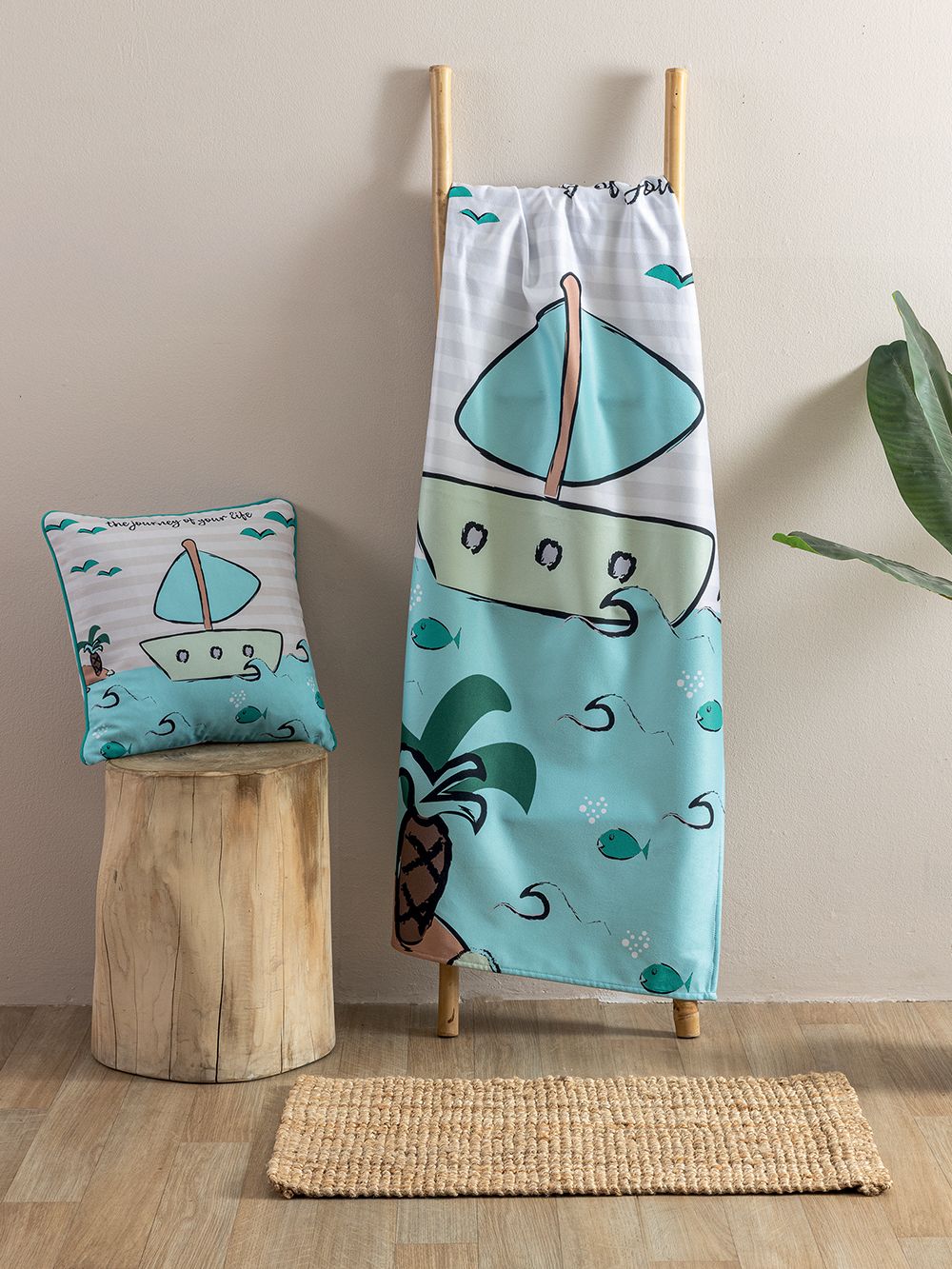 5205857309756_2 Πετσέτα Θαλάσσης Beach Collection 70x140 CM102 Γαλάζιο Palamaiki - Image 1
