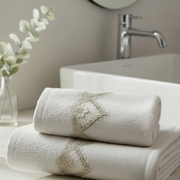Σετ Πετσέτες Towels Collection PENTE CREAM Εκρού Palamaiki