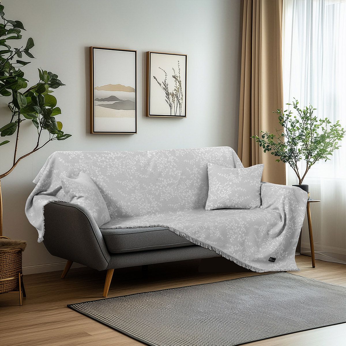 8715 Beauty Home Μαξιλαροθήκη διακοσμητική Amos Art 8715 40x40 Γκρι - Image 1