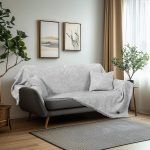 Beauty Home Ριχτάρι Τετραθέσιο Amos Art 8715 170x350 Γκρι