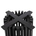 ΒΑΣΗ BAR STAND ΕΣΩΤ.ΧΩΡΟΥ ΜΕΣ.ΥΨΟΥΣ ΣΤΡΟΓΓΥΛΗ FRANTZ HM9857.12 MINDI ΞΥΛΟ ΣΕ ΜΑΥΡΟ Φ40x90Υεκ. - Image 4