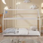 ΚΡΕΒΑΤΙ ΠΑΙΔΙΚΟ PEPE HM677.03 τ.MONTESSORI ΞΥΛΟ ΠΕΥΚΟ ΛΕΥΚΟ- 190x90εκ - Image 4