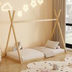 ΚΡΕΒΑΤΙ ΠΑΙΔΙΚΟ MUNK HM681.01 τ.MONTESSORI ΜΑΣΙΦ ΞΥΛΟ ΠΕΥΚΟΥ ΦΥΣΙΚΟ- 190x90εκ - Image 4