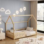 ΚΡΕΒΑΤΙ ΠΑΙΔΙΚΟ ΜΕ ΚΑΓΚΕΛΑ PHYLLIS HM679.01 τ.MONTESSORI ΞΥΛΟ ΠΕΥΚΟ ΦΥΣΙΚΟ-190x90εκ. - Image 5