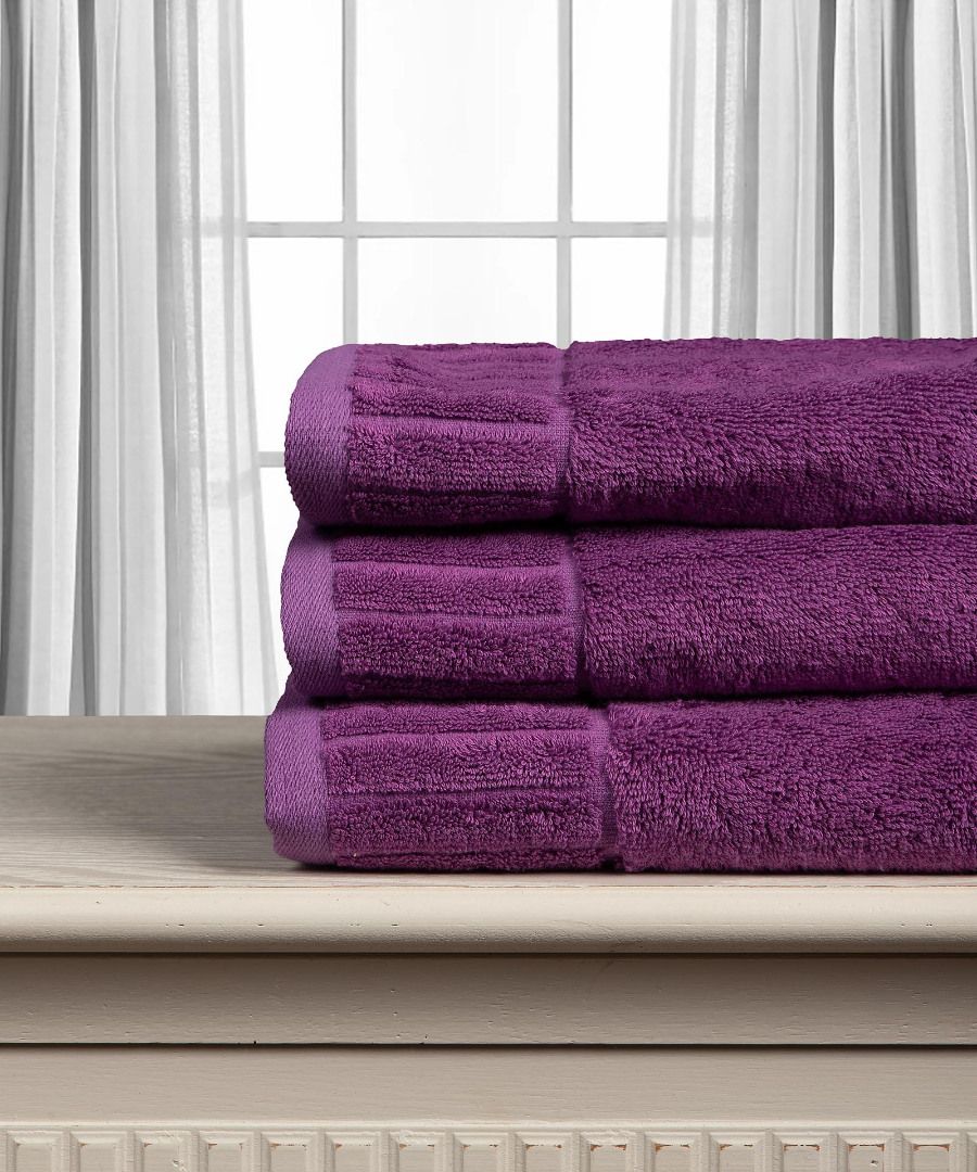 melodiapurple1 Βαμβακερή πετσέτα ΜΕΛΩΔΙΑ 600gsm (40cm x 60cm) Purple SilkFashion - Image 1
