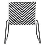 ΜΕΤΑΛΛΙΚΗ ΚΑΡΕΚΛΑ PONY HM6082 ΜΑΥΡΟ & ΑΣΠΡΟ ΣΥΝΘ.RATTAN 66x68x75Υεκ. - Image 6