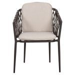 ΠΟΛΥΘΡΟΝΑ ΑΛΟΥΜΙΝΙΟΥ BOLLY HM6080 ΚΑΦΕ-ΣΥΝΘ.RATTAN ΚΑΦΕ-ΜΠΕΖ ΜΑΞΙΛΑΡΙΑ 58,5x67x86Υεκ - Image 3