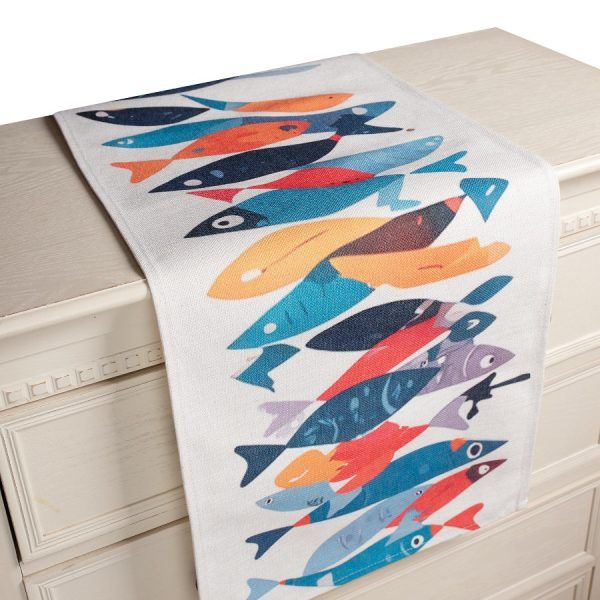 Τραβέρσα με στάμπα (40cm x 135cm) ks8 SilkFashion