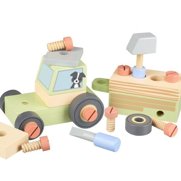Τρακτέρ με Εργαλεία Farmyard Orange Tree Toys
